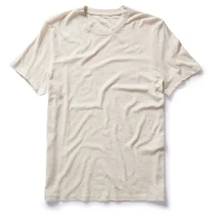 The Cotton Hemp Tee in Heather Oat elastic waistband Sleek And Stylish