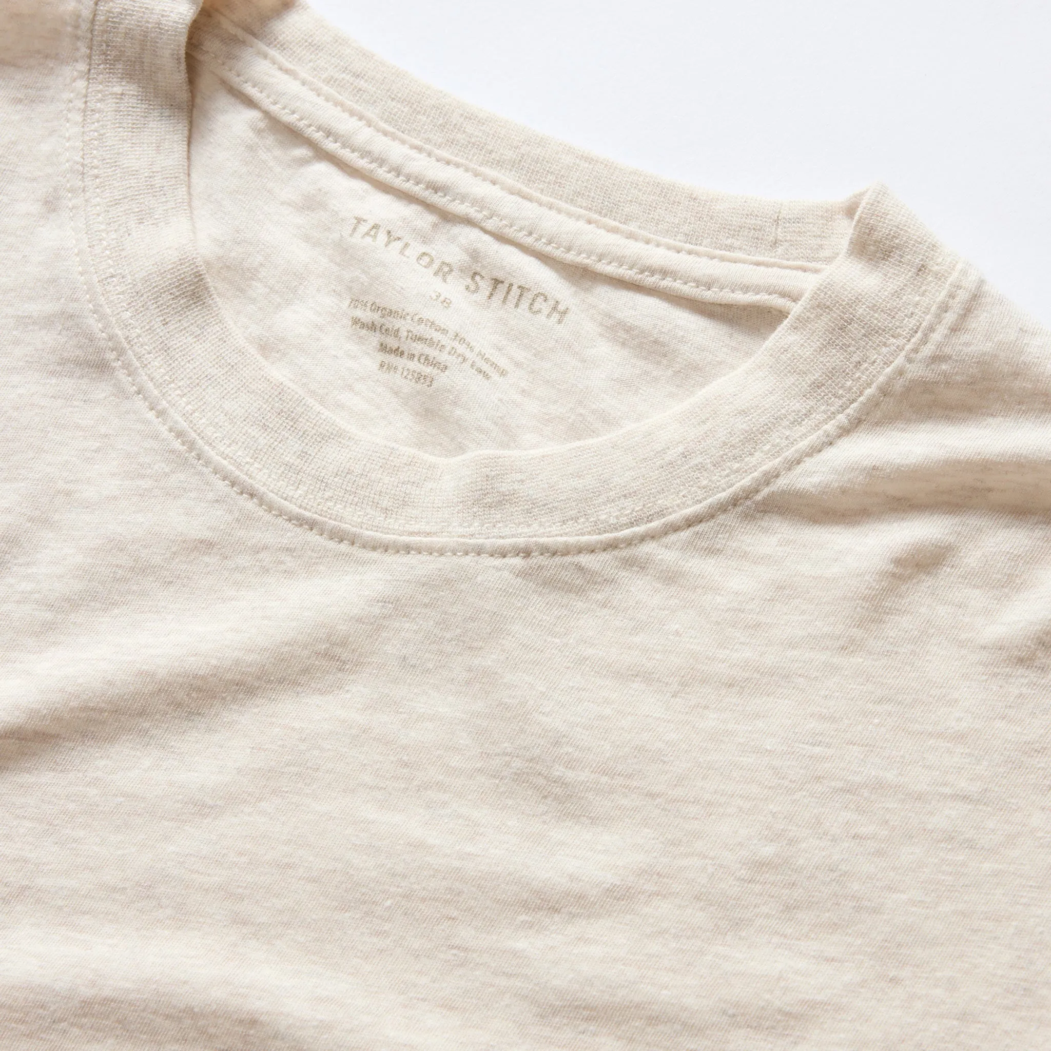The Cotton Hemp Tee in Heather Oat Comfy Style