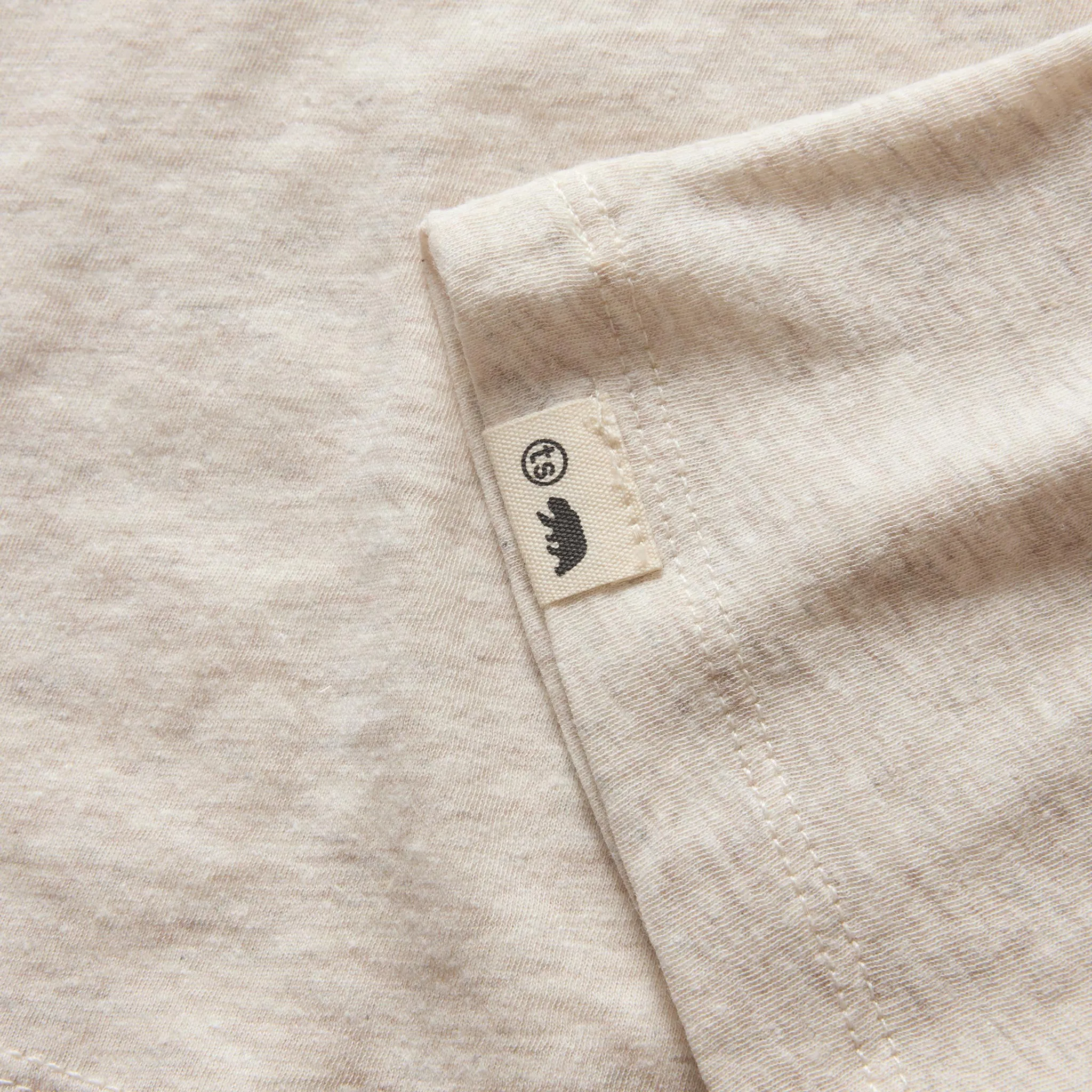 Comfy Apparel quick-drying The Cotton Hemp Tee in Heather Oat