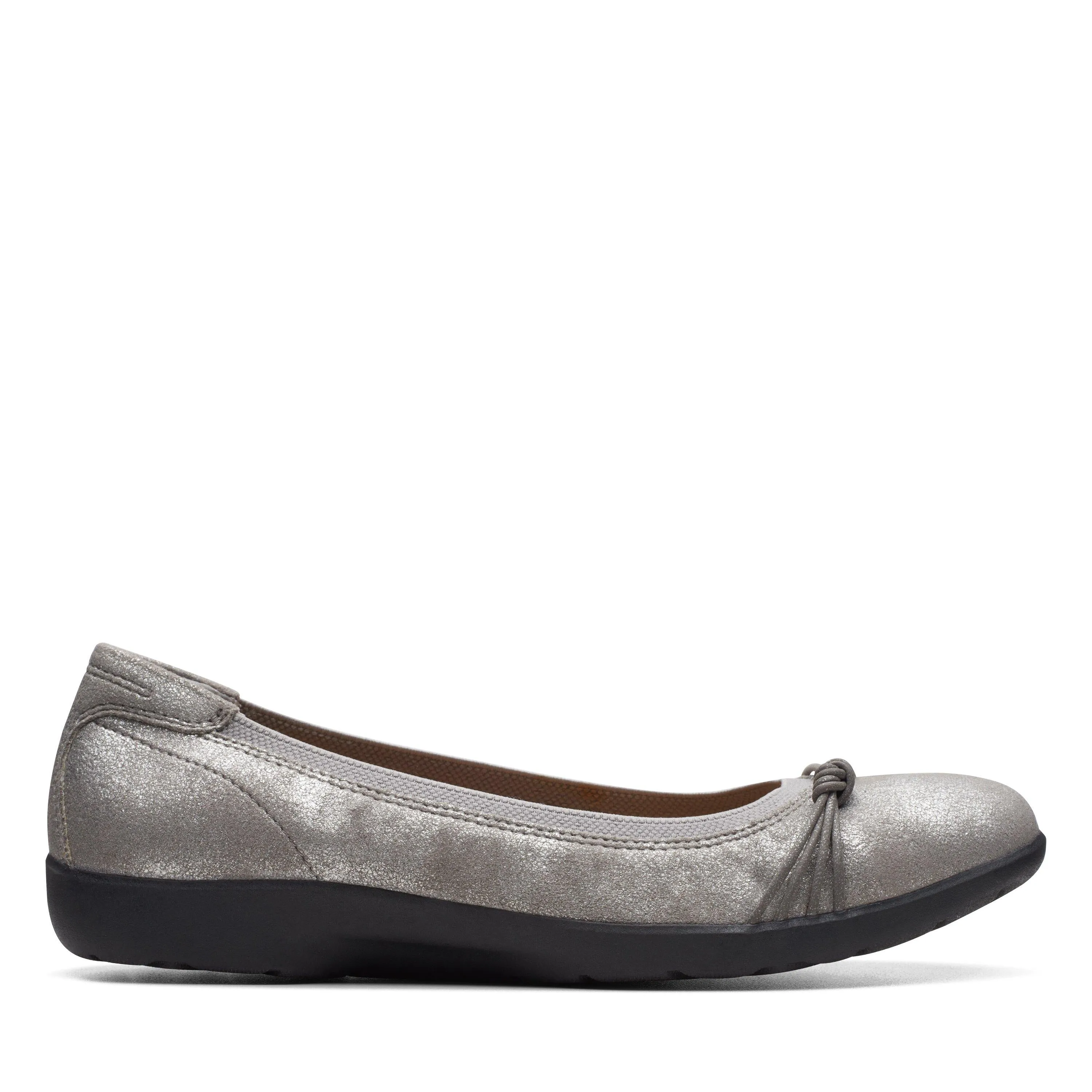 Clarks Meadow Rae in Grey Textile Supportive Cushioning