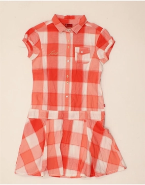 Formal Choice Edge Detail LEVI'S Girls Drop Waist Dress 13-14 Years Red Check Cotton