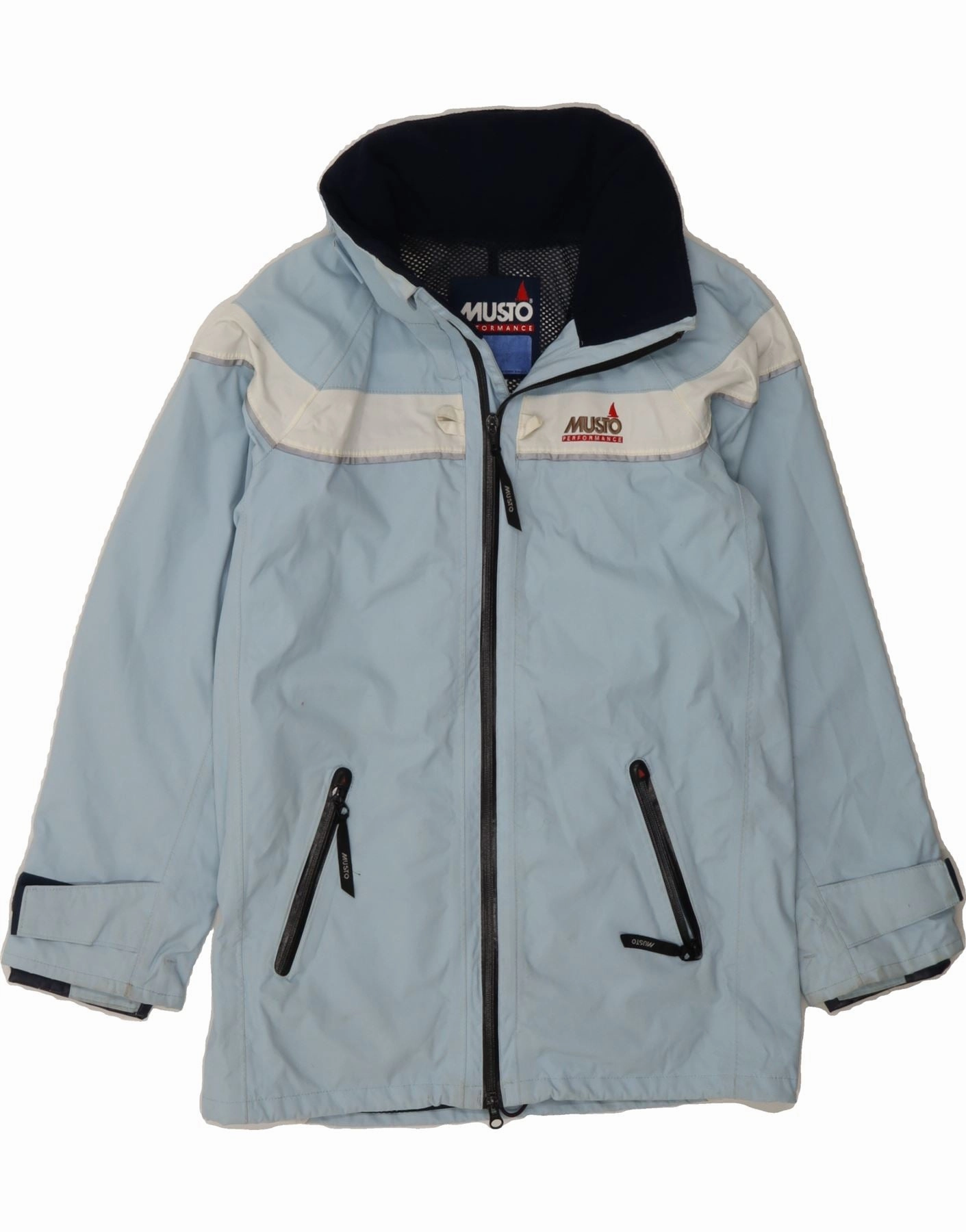 MUSTO Boys Windbreaker Jacket 12-13 Years Large  Blue Colourblock Nylon ski holiday