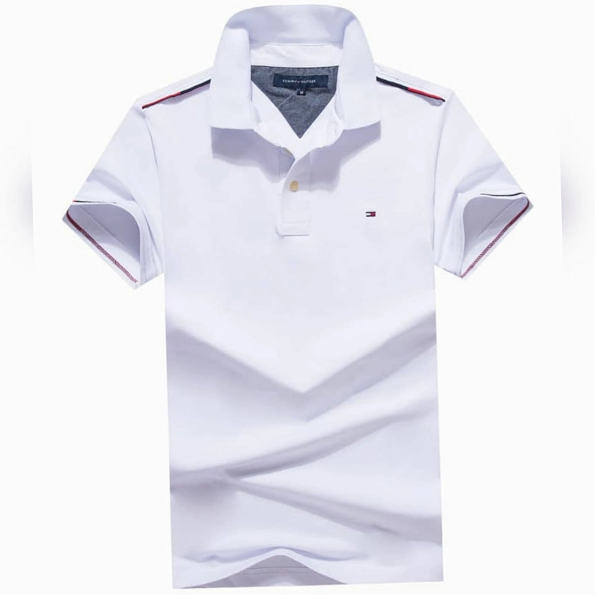 Multi Purpose Wear Easy-Going Style Cotton-piqu?? polo Tommy Hilfiger Polo White Plain shirt with logo undercollar