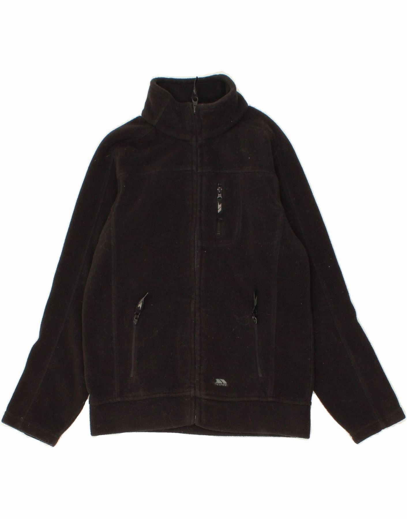 Cozy Lining Finance TRESPASS Boys Fleece Jacket 7-8 Years Black Polyester