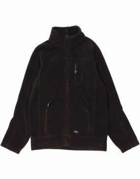 Cozy Lining Finance TRESPASS Boys Fleece Jacket 7-8 Years Black Polyester