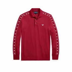 Comfortable Layer comfortable top True Religion Maroon Men Long Sleeve Polo