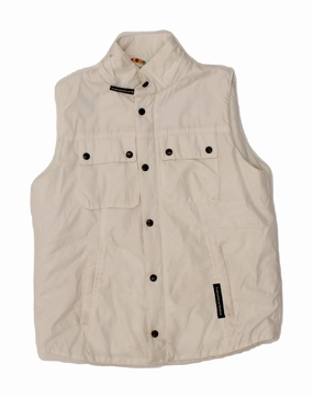 TUCANO URBANO Boys Padded Gilet 9-10 Years White Polyester Fashion Ease Fast Zip