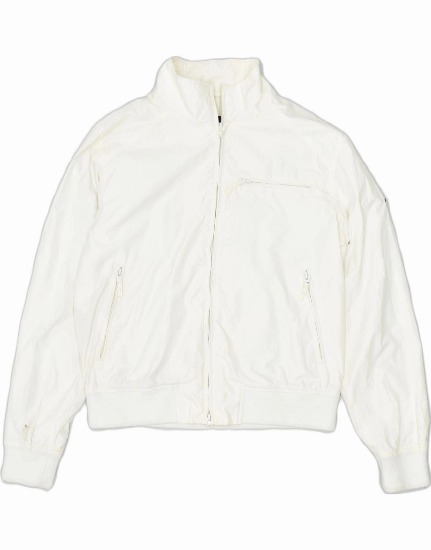 BEAR Boys Bomber Jacket 15-16 Years White Nylon Streamlined Fit