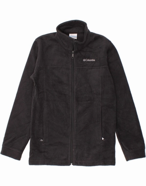 COLUMBIA Boys Fleece Jacket 14-15 Years Large  Black Polyester Compression Stitching