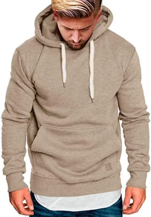 TUQIDEWU Mens Hoodies Pullover, Mens Sweatshirts Hoodies Winter Warm Fleece Pullover Casual Long Sleeve Hoodies with Pockets