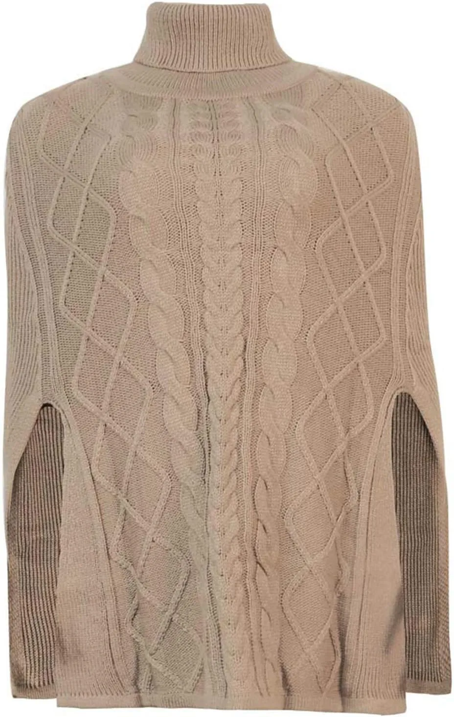Turtleneck Sweaters for Women Long Sleeve Poncho Sweater Shawl Top Chunky Cable Knit Pullover 2023 Fashion Knitwear