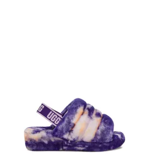 Ugg Fluff Yeah 1122554-VNGH Slide Slipper Women's Violet Night Marble Sheepskin Fast pace Streetwear Look