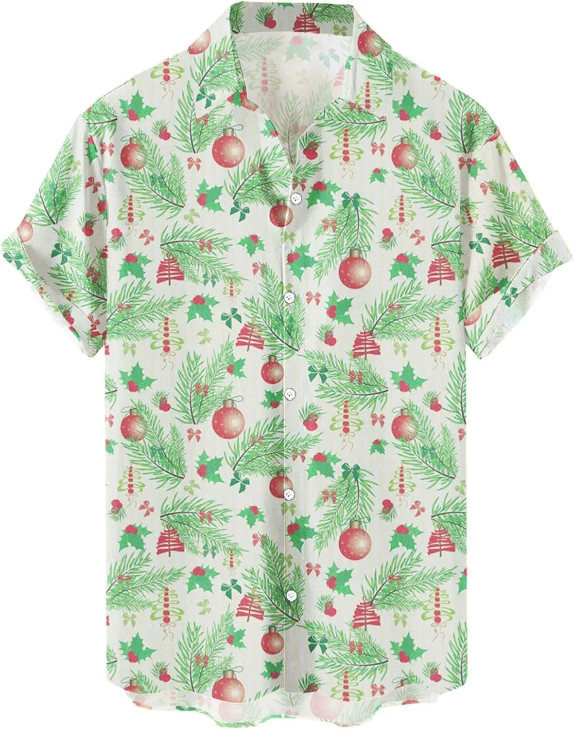 Ugly Christmas Shirts for Men 2024, Mens Ugly Christmas Shirt Short Sleeve Slim Fit Hawaiian Shirts