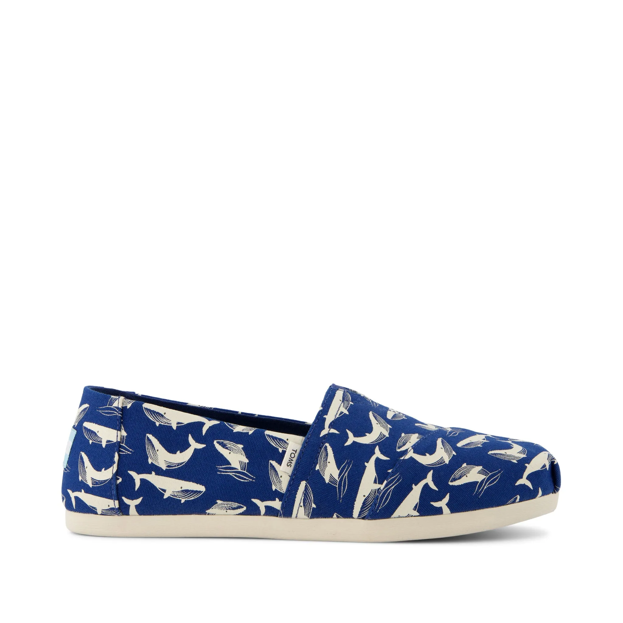 Alpargata Blue Glow in the Dark Whales Square Toe Relaxed Look