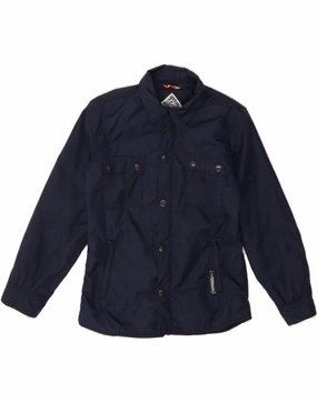 Patchwork UMBRO Boys Utility Jacket 9-10 Years Navy Blue Polyamide