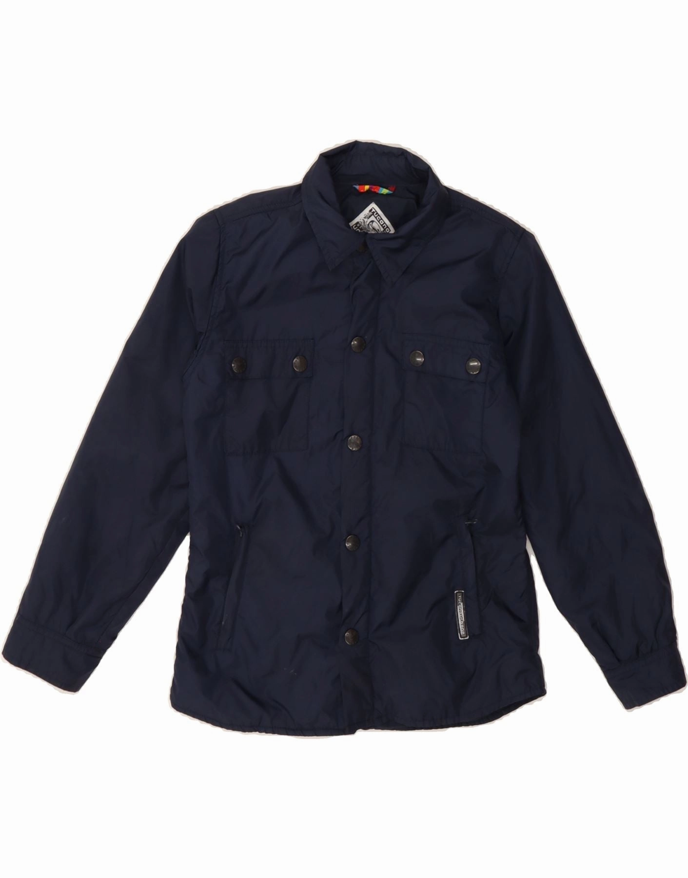 Patchwork UMBRO Boys Utility Jacket 9-10 Years Navy Blue Polyamide