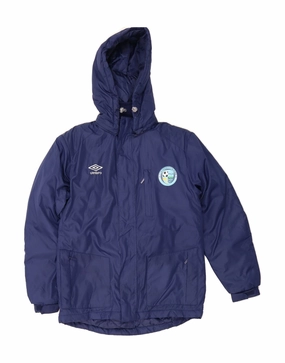UMBRO Boys Windbreaker Jacket 12-13 Years XL Navy Blue Rugged Look InsulatedLayer