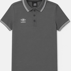 Umbro Men Grey Polo Lightweight Construction High Quality Printing