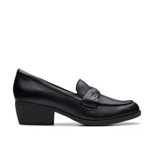 Clarks Charlten Echo in Black Leather Safe Pace Casual Walking Comfort