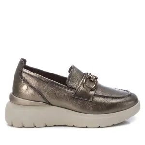 Mature Gentleman City Event Women's Leather Moccasins In Plumb