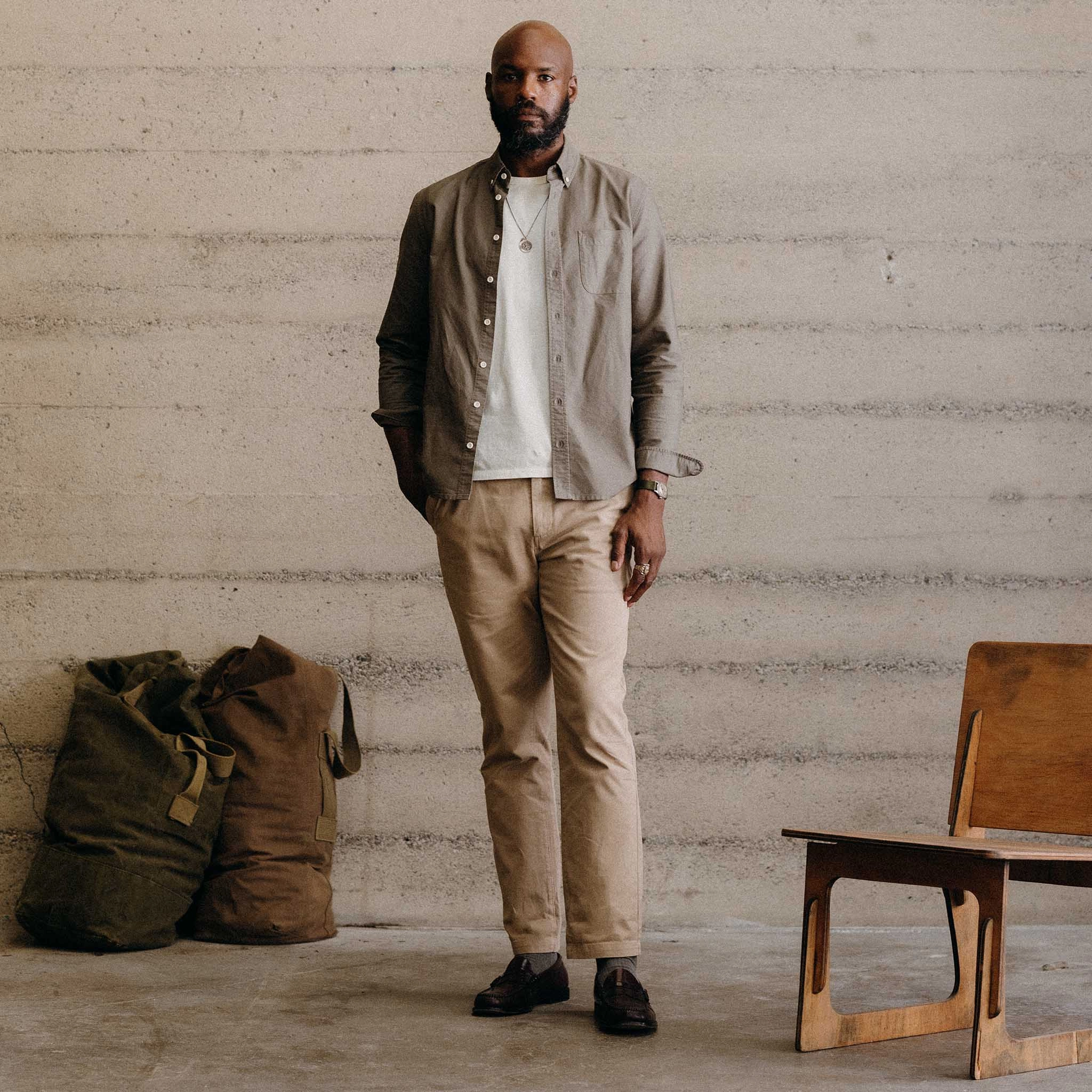 The Jack in Smoked Olive Oxford Ethical production Advanced Moisture Management