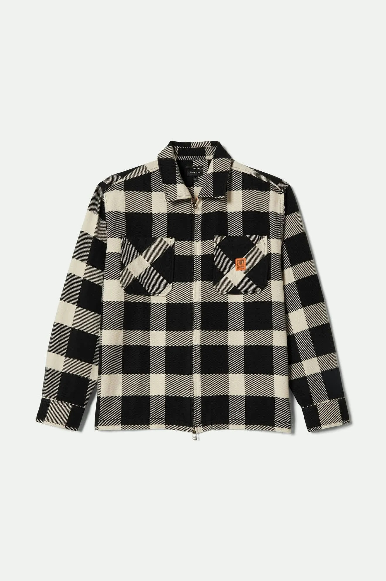 Union Full Zip Flannel - Off White/Black Floral Motif
