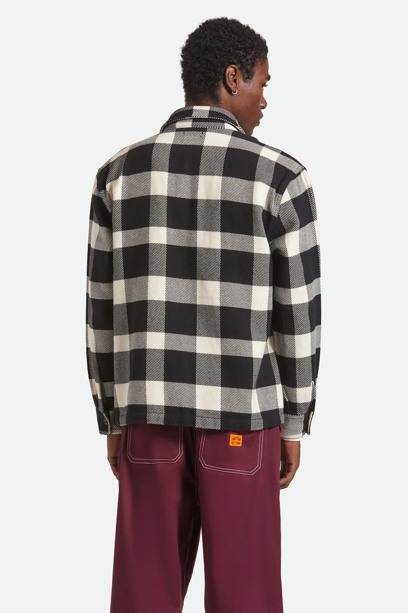 Union Full Zip Flannel - Off White/Black Neutral Tone