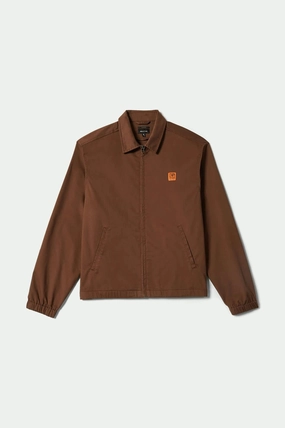Wrap Union Relaxed Harrington Jacket - Pinecone Brown
