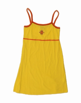 LOTTO Girls Sundress 13-14 Years Large Yellow Cotton Smart Casual