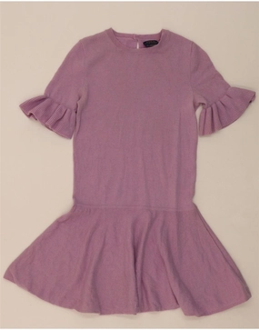 Layering Comfort Flexible Cut POLO RALPH LAUREN Girls Short Sleeve Jumper Dress 12-13 Years Large Purple