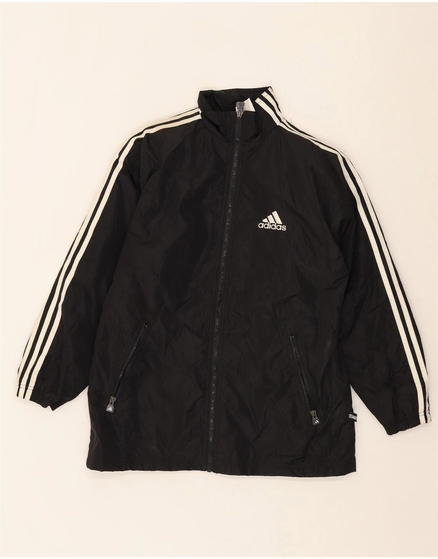 Flexible Movement kids' ADIDAS Boys Windbreaker Coat 13-14 Years Black Polyamide