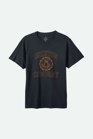 Seasonal Layer University S/S Standard T-Shirt - Black Worn Wash