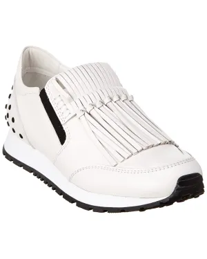 TOD??s Fringe Leather Slip-On Sneaker, 37 Supportive Walk