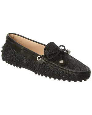 Fashion Forward Step Bold TOD??s Glitter Leather Loafer