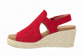 Toe Sole No Stress Women's Pose Wedge In Red