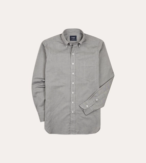 Functional Fashion Modern Fit Grey Pinpoint Oxford Cotton Cloth Button-Down Shirt