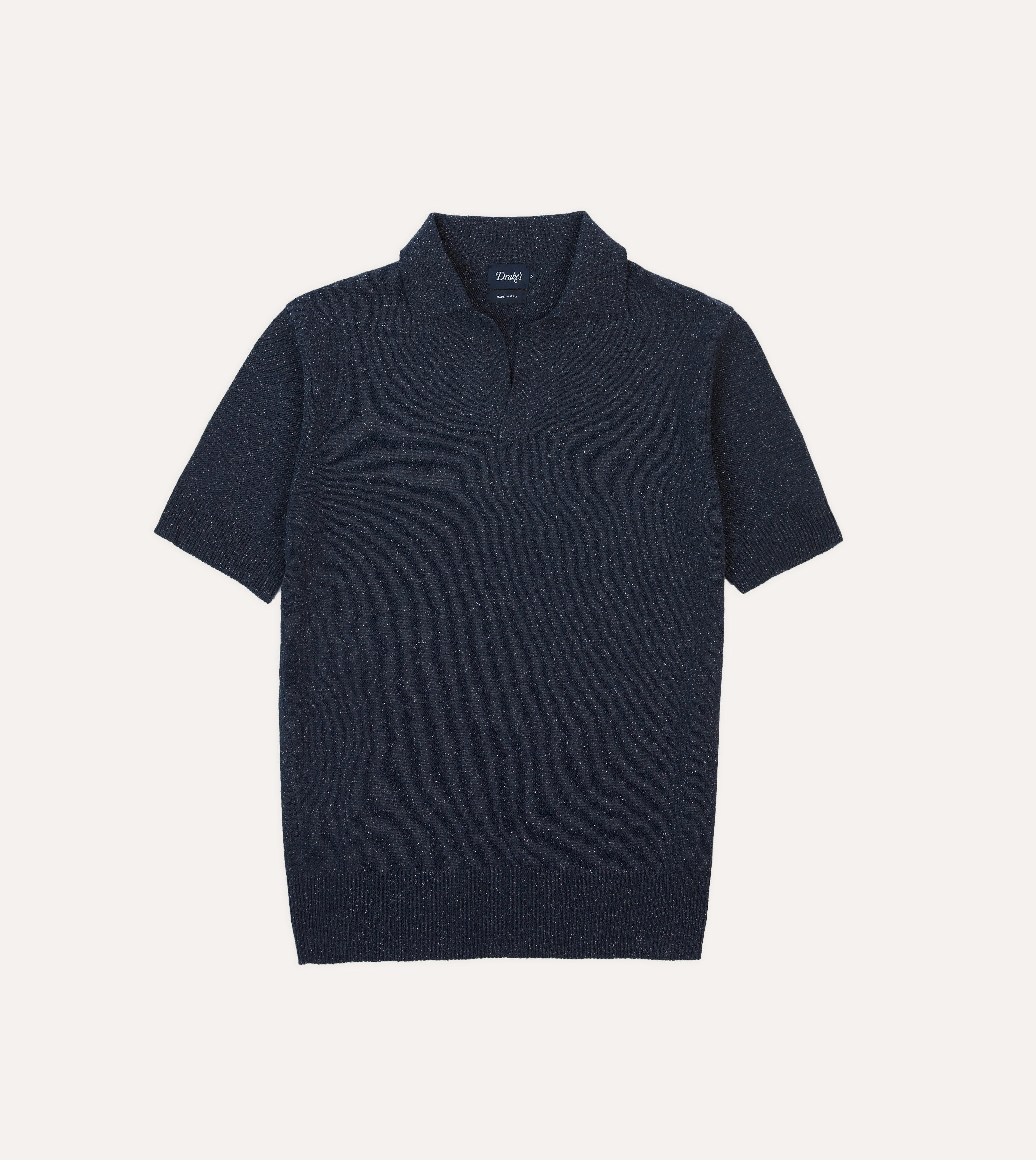 product comparison Trendy Comfort Navy Knitted Silk Short-Sleeve Polo Shirt