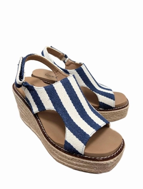 All Time Freddie Wedge Navy Stripe