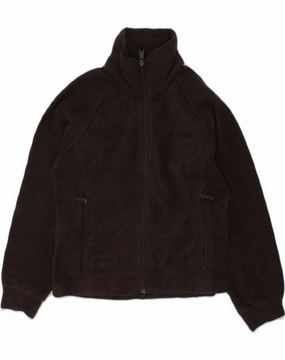 COLUMBIA Boys Fleece Jacket 7-8 Years Brown Polyester Oil Snag Free Surface