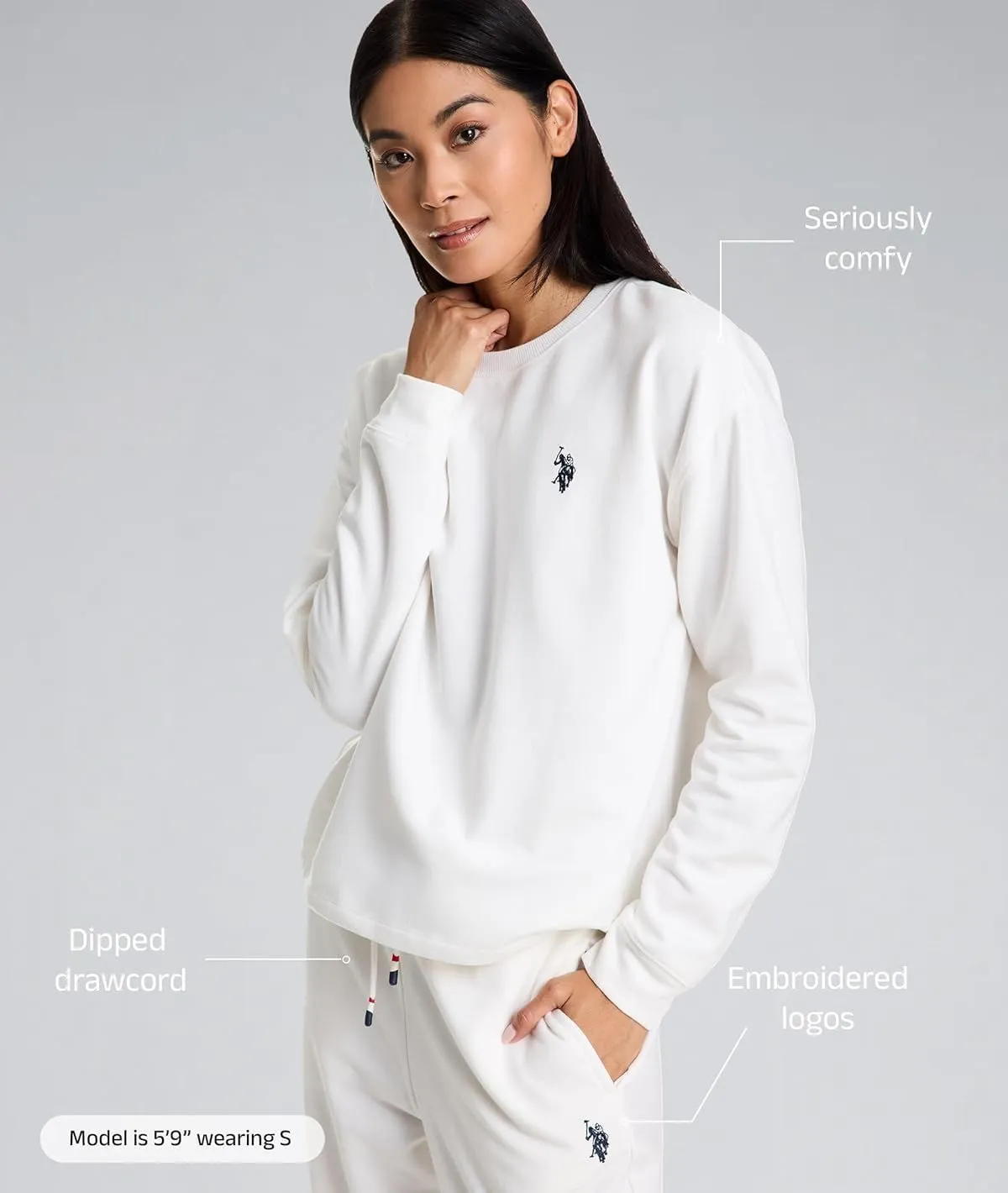 U.S. Polo Assn. Lounge Set Women, Athleisure and Lounge Pajama Sets for Women 2 Piece