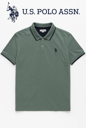 USPA ASSN MEN POLO Stylish Day Wear Tear Resistant Knit