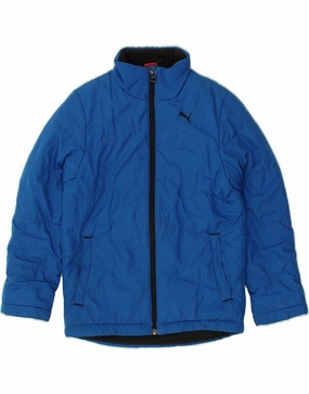 PUMA Boys Padded Jacket 7-8 Years  Small Blue Winter Shield