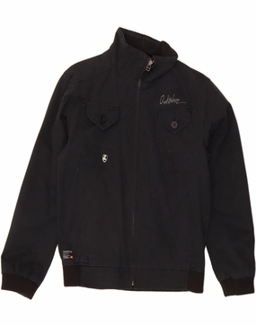Template QUIKSILVER Boys Bomber Jacket 13-14 Years Black Cotton