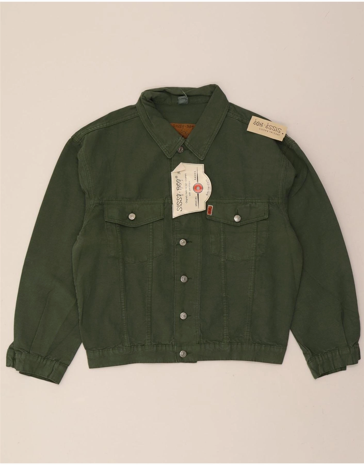 SISSY - BOY Boys Denim Jacket 15-16 Years Large Green Adventure Look