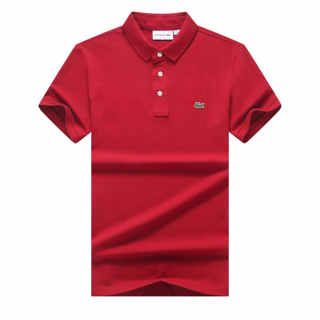 Eco Friendly Dyes Quality Fabric Lacoste Men Red Oxford Polo