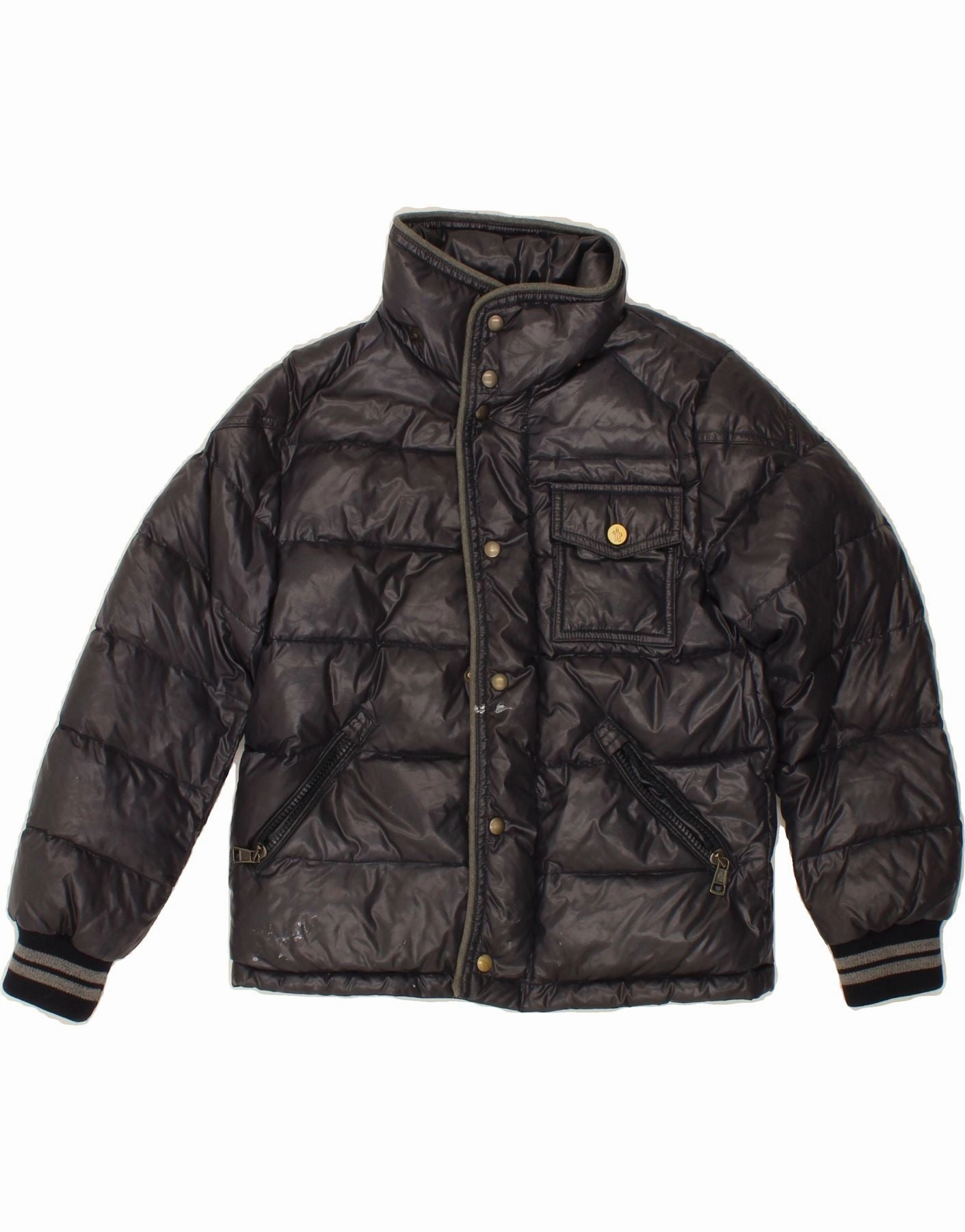Moisture Wicking Liner MONCLER Boys Padded Jacket 7-8 Years Navy Blue Nylon
