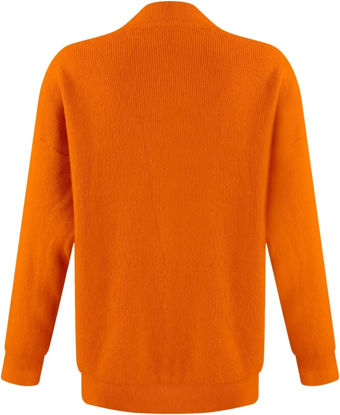 V Neck Sweaters for Women Casual Long Sleeve Sweaters V Neck Knit Solid Color Oversized Pullover Sweater Jumper