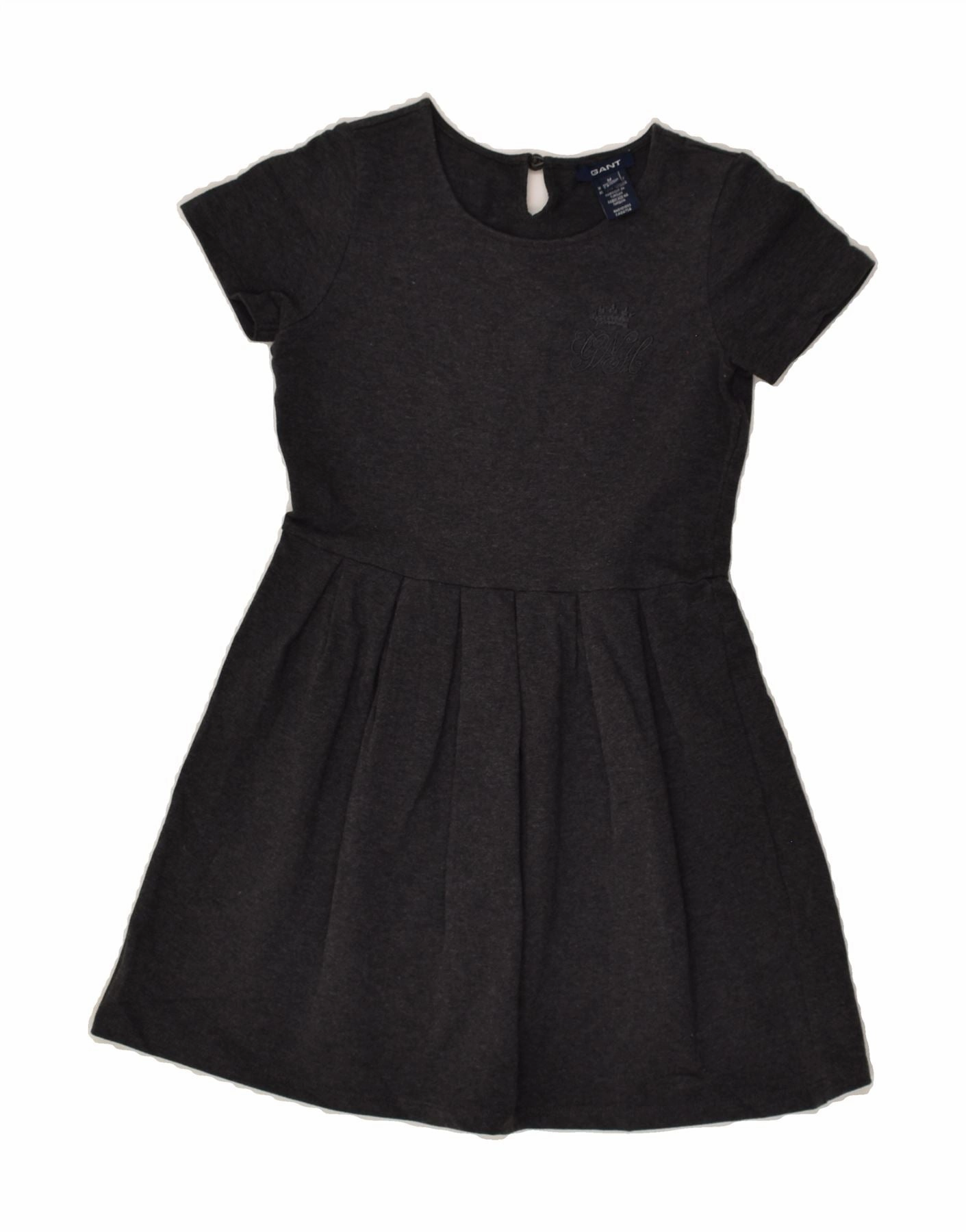 Wedding-Guest GANT Girls A-Line Dress 7-8 Years Medium Grey Cotton