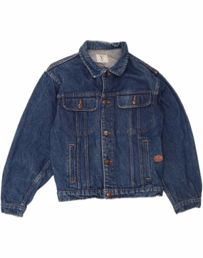 VALENTINO Boys Denim Jacket 9-10 Years Medium Blue Cotton Toothbrush