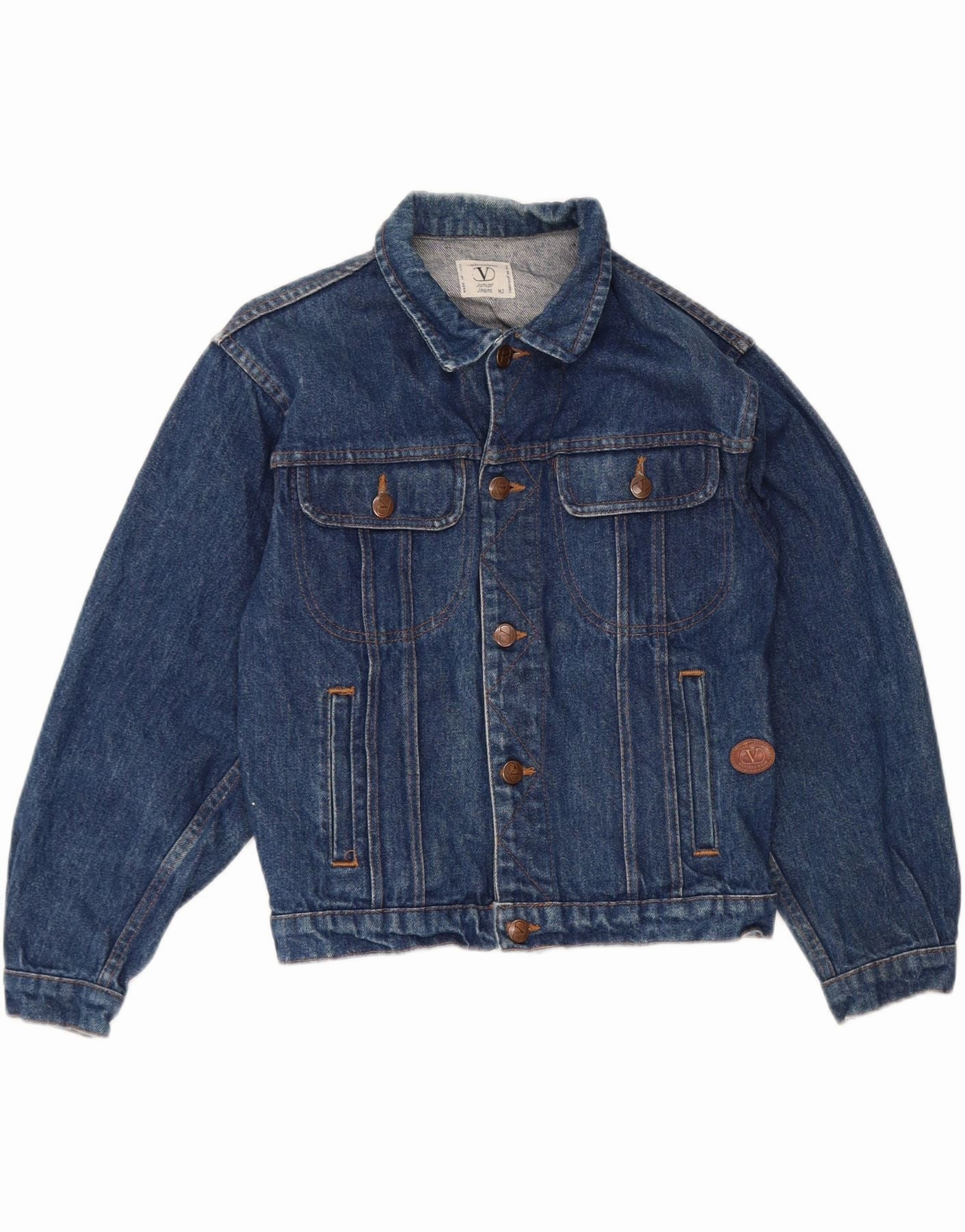 VALENTINO Boys Denim Jacket 9-10 Years Medium Blue Cotton Toothbrush